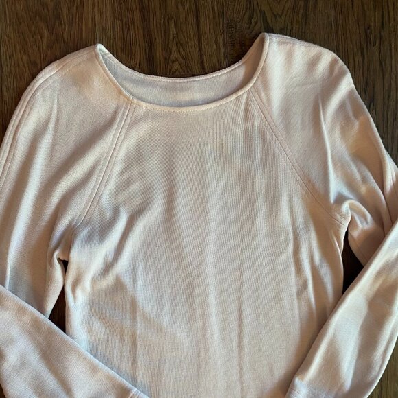 Vintage Ms Chaus ballerina pink drop waist dress Womens 8 ruffle 80s long sleeve - Picture 3 of 8